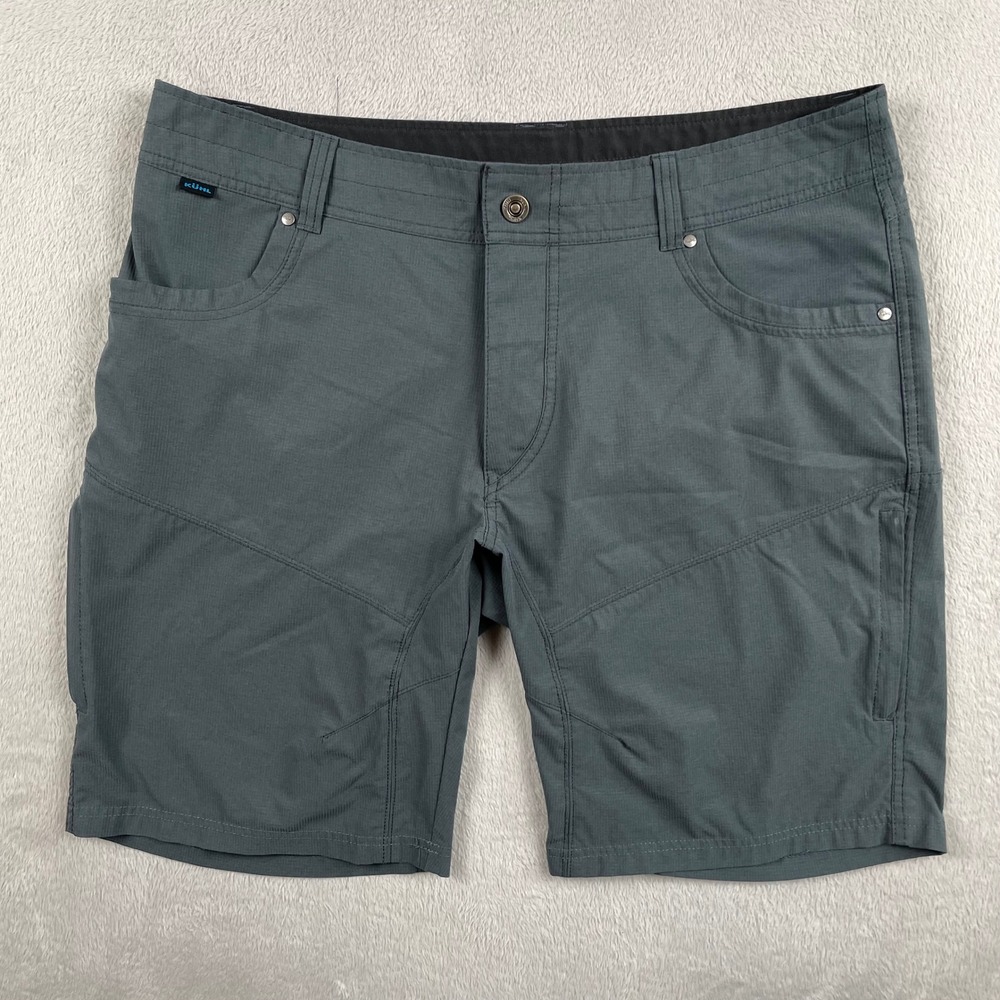 KUHL Silencr Kargo Shorts Men 38 Gray Ripstop Hiking Outdoor Gorpcore 10"